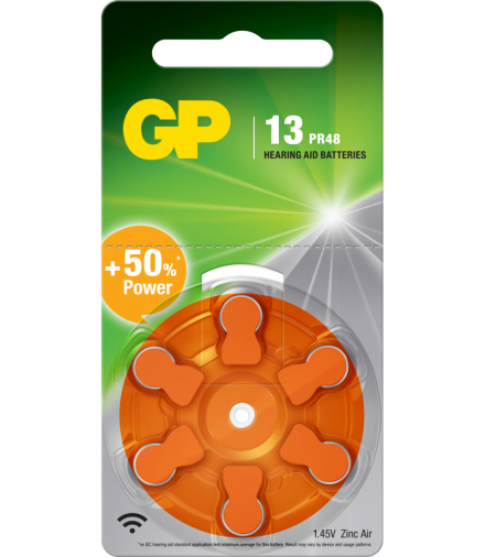 Bateria do aparatu słuchowego cynkowo-powietrzna PR48 DA13 1,45V GP_BATTERY ZA13F-ELTD6