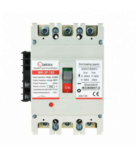 Wyłącznik kompaktowy 3P 160A z wyzwalaczem Elektro INQ WK-3P-160
