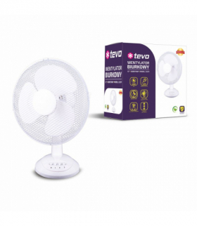 Wentylator TEVO biurkowy 12cali 40W biały INQ FAN2.B.01