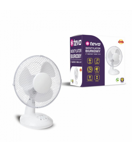 Wentylator TEVO biurkowy 9cali 30W biały INQ FAN2.A.01