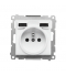 Gniazdo wtyczkowe z zintegrowaną ładowarką 2xUSB A (moduł), Biały mat Simon55 TGZ1USB2AA.01/111