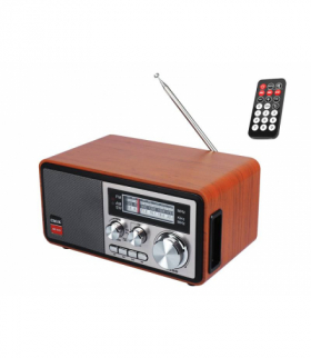 Radio przenośne RETRO MK-623 bluetooth,USB, TF,AUX ,wbudowany akumulator ,srebrne LAMEX LXMK623S