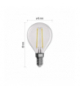Żarówka LED Filament Mini Globe / E14 / 1,8 W (25 W) / 250 lm / ciepła biel EMOS ZF1200