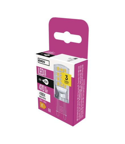 Żarówka LED Classic JC / G9 / 4 W (40 W) / 470 lm / neutralna biel EMOS ZQ9545