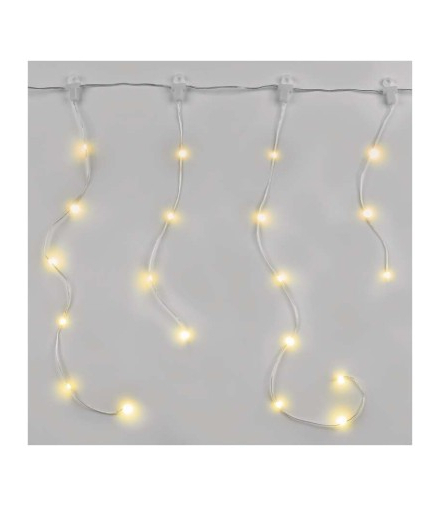 Dekoracje - 54LED drop łezki 1,7m ciepła biel, 8 programów, IP44 EMOS D3CW01