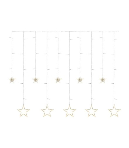 Dekoracje - 115 LED sople gwiazdki 185x105 cm ciepła biel, IP44 EMOS DCGW12