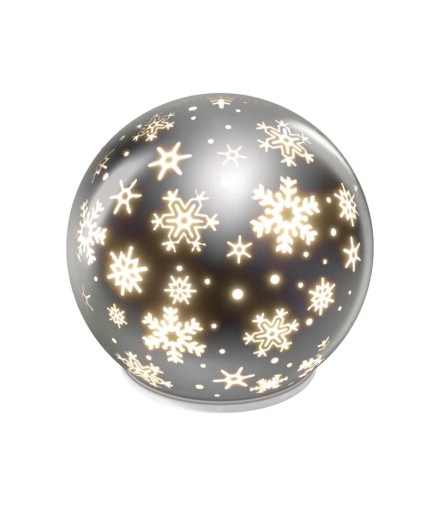 Dekoracje - LED szklana świąteczna ozdoba 10 LED, 12 cm 3x AA ciepła biel, IP20, timer EMOS DCLW28