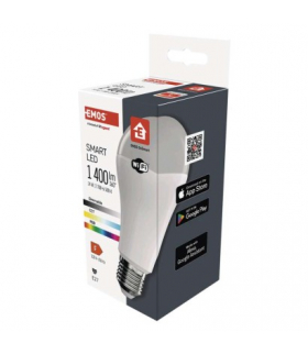 GoSmart Żarówka LED A65 / E27 / 14 W (94 W) / 1 400 lm / RGB / ściemnialna / Wi-Fi Tuya EMOS ZQW516R