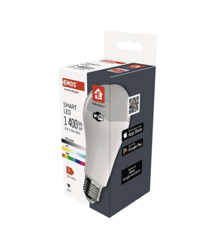 GoSmart Żarówka LED A65 / E27 / 14 W (94 W) / 1 400 lm / RGB / ściemnialna / Wi-Fi Tuya EMOS ZQW516R