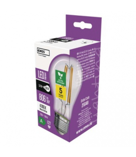 Żarówka LED Filament A60 / E27 / 3,8 W (60 W) / 806 lm / neutralna biel EMOS ZF5148