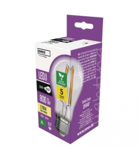 Żarówka LED Filament A60 / E27 / 3,8 W (60 W) / 806 lm / ciepła biel EMOS ZF5147