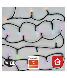 GoSmart lampki choinkowe 120LED 12m, RGB, czarny przewód, 64 programów, IP44, Wi-Fi Tuya EMOS D4ZR02