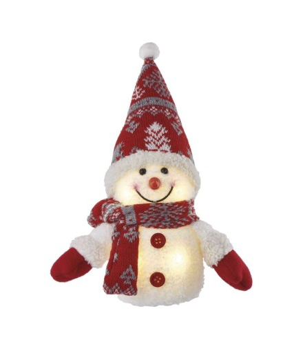 LED świecący bałwanek świąteczny, 25 cm, 3x AA, ciepła biel, IP20 EMOS DCFW04