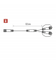 Oświetlenie łączone Standard - rozdzielacz 0,5m, czarny, IP44 EMOS Lighting D1ZB03