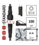 Oświetlenie łączone Standard - zestaw zasilacz + 100LED 10m zimna biel, IP44, timer EMOS Lighting D1AC01
