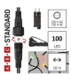 Oświetlenie łączone Standard - zestaw zasilacz + 100LED 10m multikolor, IP44, timer EMOS Lighting D1AM01