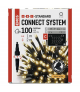Oświetlenie łączone Standard - kurtyna 100 LED 1x2 m ciepła biel, IP44 EMOS Lighting D1EW01