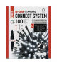 Oświetlenie łączone Standard - kurtyna 100 LED 1x2 m zimna biel, IP44 EMOS Lighting D1EC01