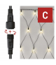 Oświetlenie łączone Standard- siatka 160 LED 1,5x2 m ciepła biel, IP44 EMOS Lighting D1DW01