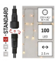 Oświetlenie łączone Standard - sople 100 LED 2,5 m czerwone + vintage miga, IP44, timer EMOS Lighting D1CD01