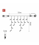 Oświetlenie łączone Standard - sople 100 LED 2,5 m zimna biel, IP44 EMOS Lighting D1CC01