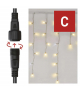 Oświetlenie łączone Standard - sople 100 LED 2,5 m ciepła + zimna biel miga, IP44, timer EMOS Lighting D1CN01