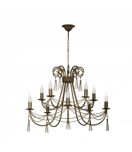 TWIST Żyrandol w stylu klasycznym E14 max 10W LED Brąz Nowodvorski 2767