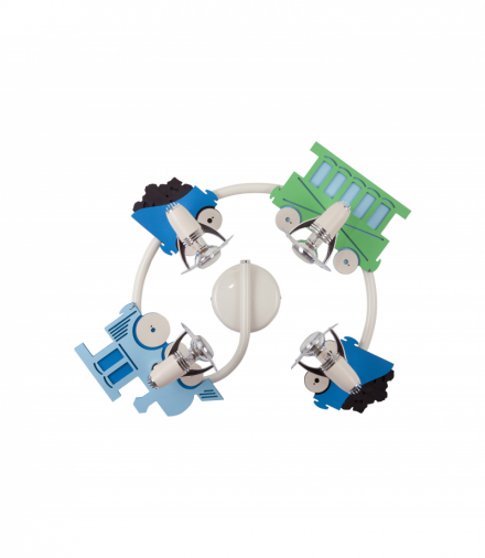 TRAIN Lampa do pokoju dziecięcego E14 R50 max 4x40W Multikolor Nowodvorski 4065