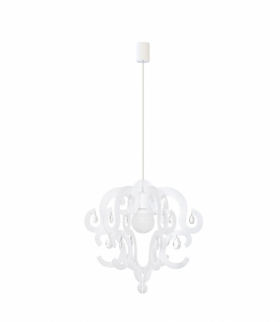 KATERINA Lampa wisząca w stylu glamour E27 max 1x60W Biały Nowodvorski 5208