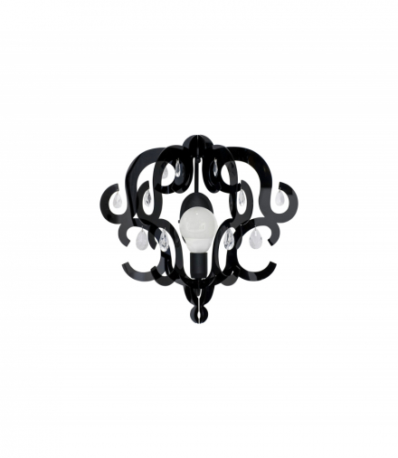 KATERINA Kinkiet w stylu glamour E27 max 1x60W Czarny Nowodvorski 5218