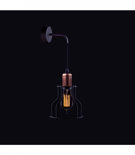 WORKSHOP Kinkiet w stylu industrialnym E27 max 25W LED Czarny Nowodvorski 6606