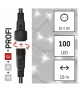 Oświetlenie łączone Profi - łańcuch 100 LED 10m zimna biel, biały przewód, IP44 EMOS D2AC05