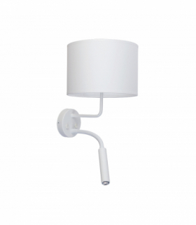 HOTEL PLUS Kinkiet regulowany z wyłącznkiem w stylu nowoczesnym E27, G9 max 10W LED, 10W LED Biały Nowodvorski 9073