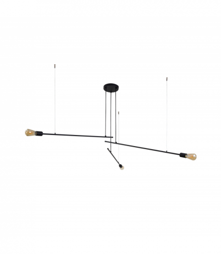 PILE Lampa wisząca w stylu nowoczesnym E27 max 3x60W Czarny Nowodvorski 9128