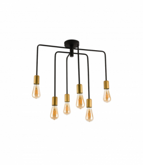 AXIS Lampa w stylu industrialnym E27 max 6x60W Czarny Nowodvorski 9296