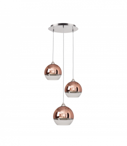 GLOBE Lampa wisząca w stylu nowoczesnym E27 max 3x60W Miedź Nowodvorski 9307