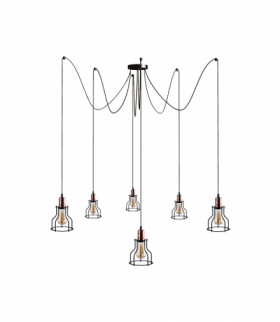 WORKSHOP Lampa wisząca w stylu industrialnym E27 max 25W LED Czarny Nowodvorski 9631