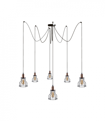 WORKSHOP Lampa wisząca w stylu industrialnym E27 max 25W LED Czarny Nowodvorski 9631