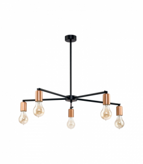 STICKS Lampa w stylu industrialnym E27 max 5x60W Czarny Nowodvorski 9735