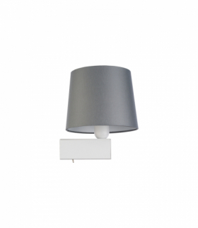 CHILLIN Kinkiet z włącznikiem w stylu skandynawskim E27 max 10W LED Szary Nowodvorski 8200