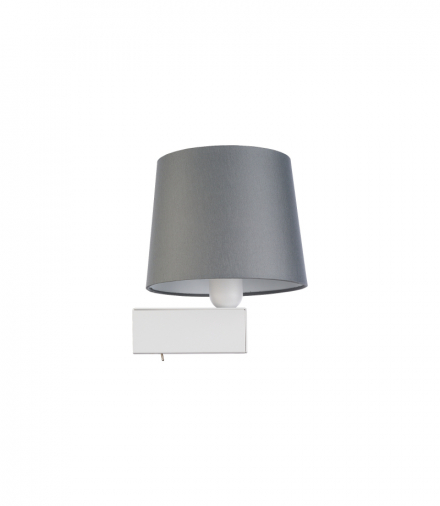 CHILLIN Kinkiet z włącznikiem w stylu skandynawskim E27 max 10W LED Szary Nowodvorski 8200