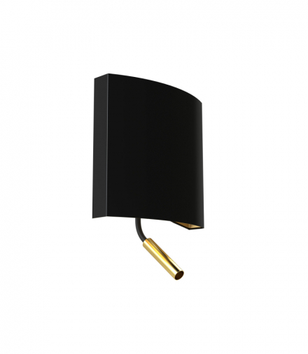 BORDE Kinkiet z włącznikiem w stylu nowoczesnym E27, G9 max 10W LED Czarno-złoty Nowodvorski 7986