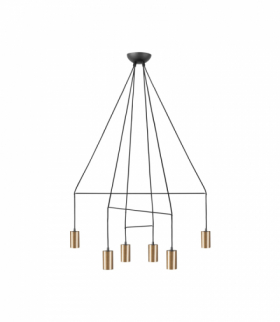 IMBRIA Lampa wisząca w stylu nowoczesnym GU10 max 10W LED Mosiądz Nowodvorski 7956
