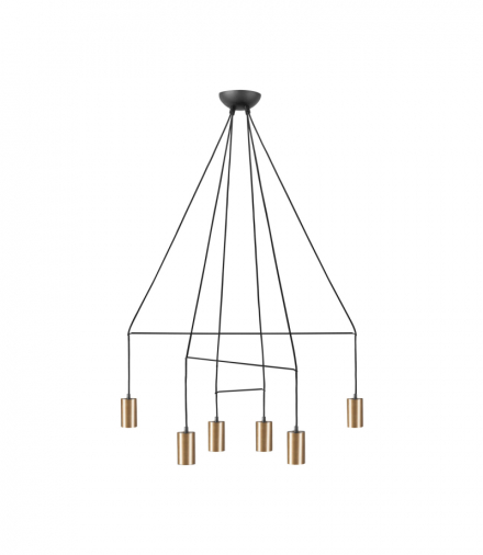 IMBRIA Lampa wisząca w stylu nowoczesnym GU10 max 10W LED Mosiądz Nowodvorski 7956