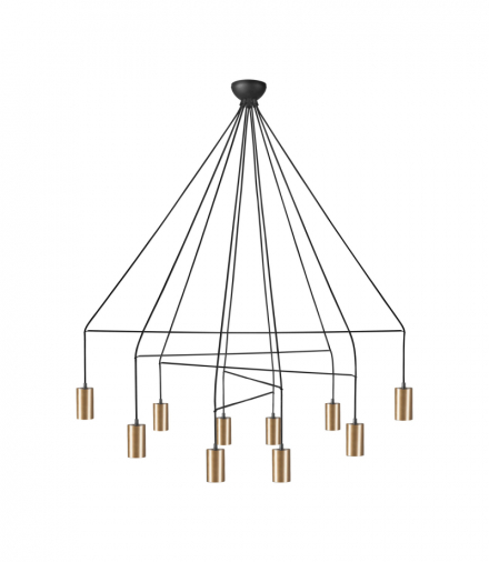 IMBRIA Lampa wisząca w stylu nowoczesnym GU10 max 10W LED Mosiądz Nowodvorski 7954