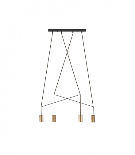 IMBRIA Lampa wisząca w stylu nowoczesnym GU10 max 10W LED Mosiądz Nowodvorski 7957