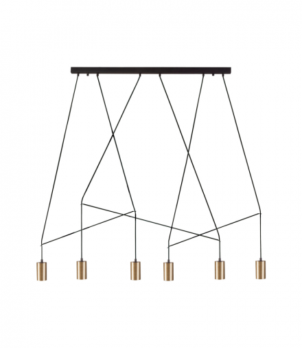 IMBRIA Lampa wisząca w stylu nowoczesnym GU10 max 10W LED Mosiądz Nowodvorski 7955