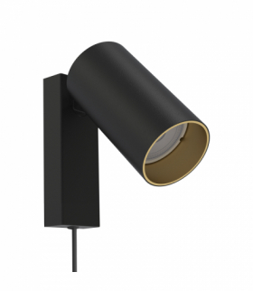 MONO Kinkiet regulowany z wyłącznkiem w stylu nowoczesnym GU10 max 10W LED Czarny Nowodvorski 7765