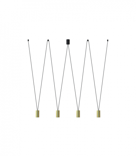 MORE EYE Lampa wisząca w stylu glamour GU10 max 10W LED Mosiądz Nowodvorski 7610