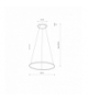 CIRCOLO LED M Lampa wisząca w stylu nowoczesnym LED max 21W 3000K 660lm Czarny Nowodvorski 10812